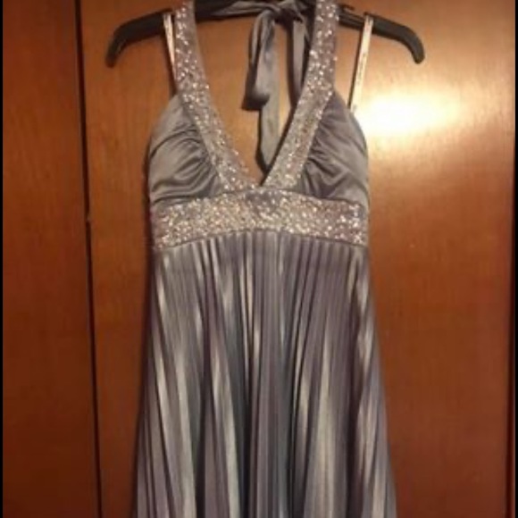silver gray semi formal dresses